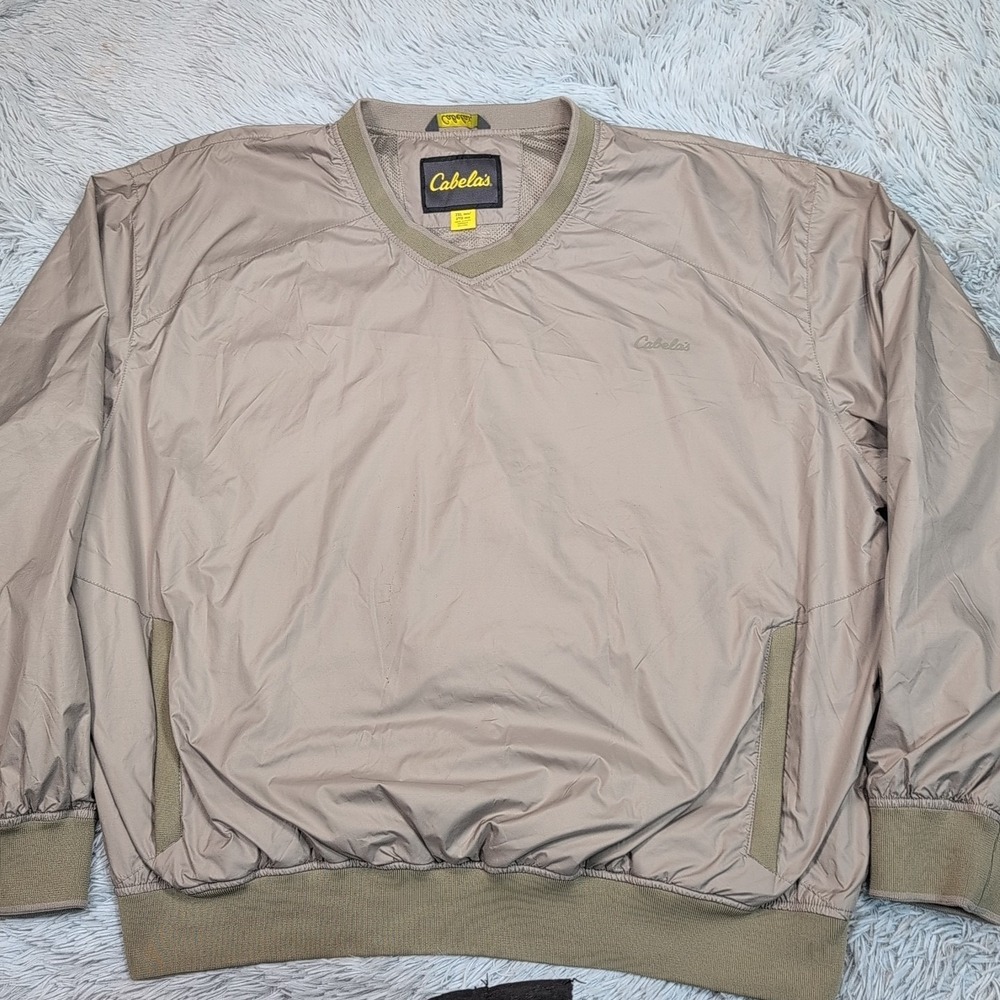 Cabela's Jacket Mens 2XL Beige Windbreaker Gorpcore Outdoor Hunting Athletic